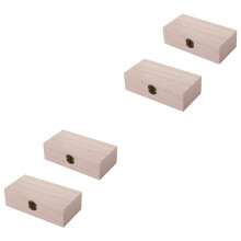 4Stk Holz Aufbewahrungsbox Khaki Retro Schmuck- Und Langlebig