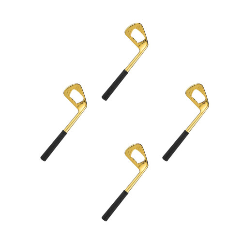 4Stk Goldener Kupfer Flaschenöffner Golf Thema Bartender Tool 1