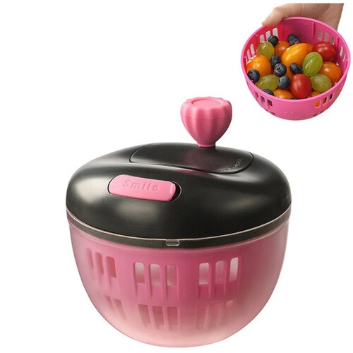 Vegetable and Fruit Dehydrator Drain Basket Fruit Washing Bowl Manual Dehydration Tool