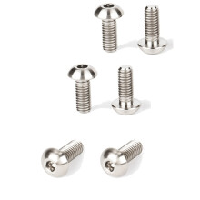 6Pcs Titanium TC4 Bolts M5X12mm Hex for Bicycle Bottle Cage Install T MTB Mountain Bike Ti Parts Screws,Titanium