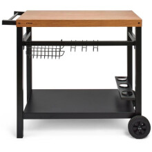 Servierplatte für Plancha - LIVOO - GS131 - Metall - Schwarz - 85 x 50 cm - Flaschenablage