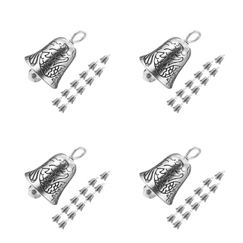 48Stk Klangvolle Mini Glocken Silber Für Schmuck Basteln 2