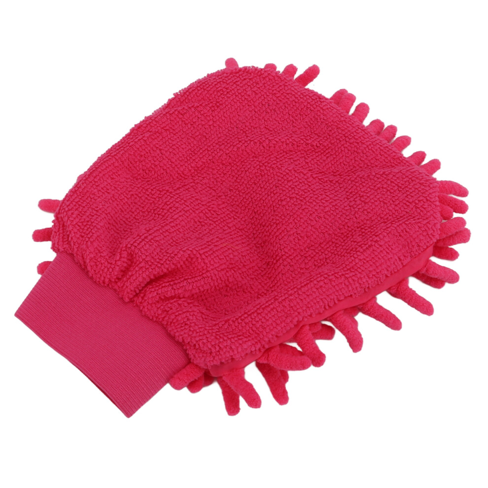 Scratch-Free Chenille Car Wash Mitt Pink 7293282800182