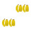 2Stk Gelbe Keramik Bananenform Stäbchenhalter & 2