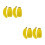 2Stk Gelbe Keramik Bananenform Stäbchenhalter & 3