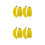 2Stk Gelbe Keramik Bananenform Stäbchenhalter & 4