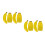 2Stk Gelbe Keramik Bananenform Stäbchenhalter & 6