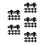 5Sets Schwarze Metall U-Muttern Clips Auto Motorhauben Befestigung Set 5