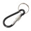 6 cm Long Black Aluminum Alloy Screw Locking Split Ring Keyring Carabiner Hook 4