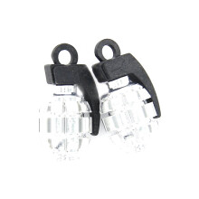 2pcs Covers / caps anti-dust of bicycle tire valve metal-silver