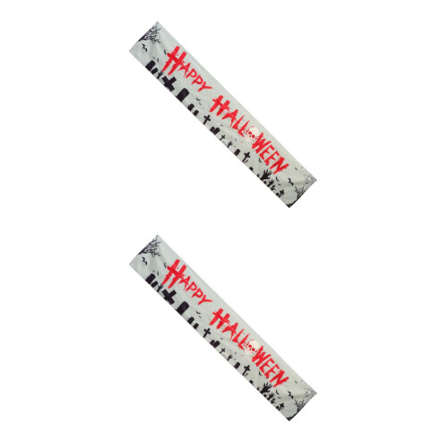 2Stk Halloween Yard Banner Aus Strapazierfähigem Polyester Bunt 2