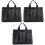 3Stk Multifunktionale Aufbewahrungstasche Mesh Strandtasche Schwarz 2
