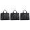 3Stk Multifunktionale Aufbewahrungstasche Mesh Strandtasche Schwarz 3