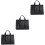 3Stk Multifunktionale Aufbewahrungstasche Mesh Strandtasche Schwarz 4