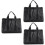3Stk Multifunktionale Aufbewahrungstasche Mesh Strandtasche Schwarz 5
