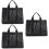 3Stk Multifunktionale Aufbewahrungstasche Mesh Strandtasche Schwarz 6