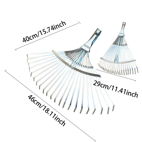 (Hay Rake)1pcs Adjustable Garden Rake Expandable for Efficient Leaf Cleanup Lightweight and Rake for 1