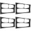 4Stk Leichte Carbonfaser Ac Panel Abdeckung Mittelkonsole Schwarz Auto 4