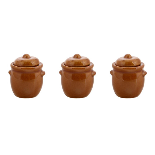 3Pièces Mini Décoratives Kimchi Céramique Pour Maison De 1