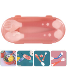 1Ensemble Ensemble Bébé Fourchette Rouge PP Antidérapant Bébé