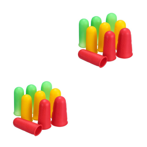 2Sets Silikon Finger Sleeves Finger- Daumenschutz 1