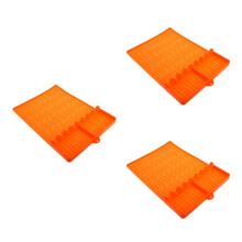 3Stk Silikon Grillmatte Orange Vielseitig Als Grill- Und Kochzubehör