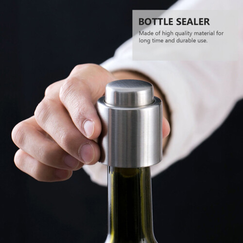 2Pièces Bouchon De Vin En Acier Inoxydable Pour 2