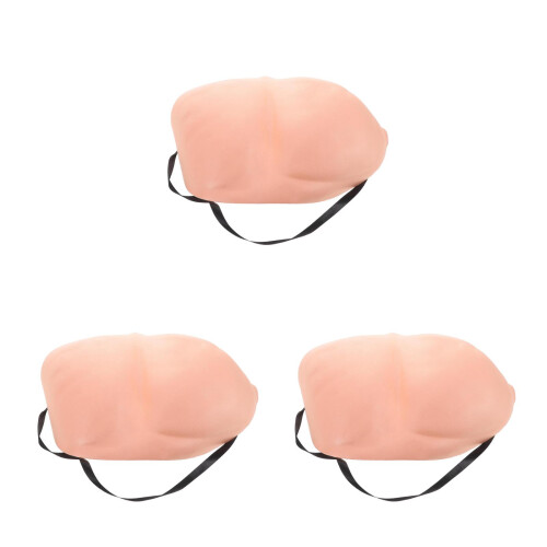 3Stk Wiederverwendbare Fake Hintern Pink Kunststoff 1