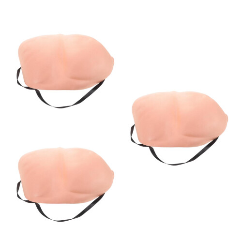 3Stk Wiederverwendbare Fake Hintern Pink Kunststoff 2