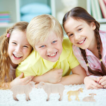 4Pièces Modèles Simulés Moutons Enfants PVC Jeux Educatifs