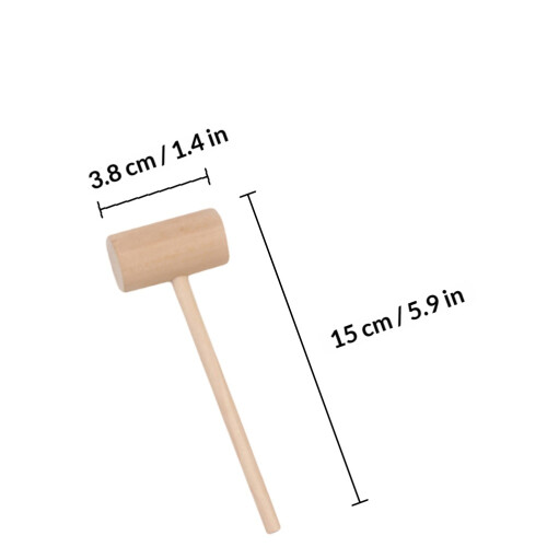20Pièces Mini Marteaux En Bois Clair Jouet Éducatif Durable Pour Bébé 1