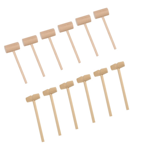 20Pièces Mini Marteaux En Bois Clair Jouet Éducatif Durable Pour Bébé 2