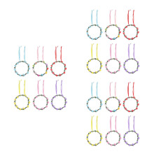18Pièces Couronnes De Fleurs LED Lumineuses Eva Colorées Pour Fêtes
