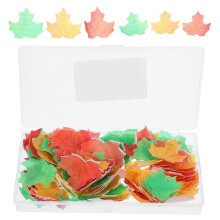 110Stk Essbare Reispapier Cake Topper Herbstblätter