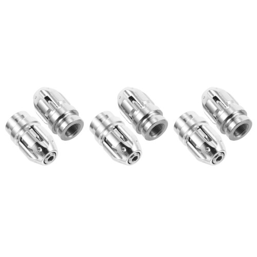 3Paires Bouchons De Valve Aluminium Argentés Pour 1