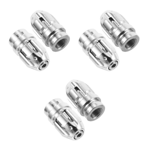 3Paires Bouchons De Valve Aluminium Argentés Pour 2