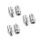 3Paires Bouchons De Valve Aluminium Argentés Pour 7