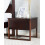 Beliani 1 Drawer Bedside Table GIULIA Pine Wood Dark Brown 2