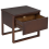 Beliani 1 Drawer Bedside Table GIULIA Pine Wood Dark Brown 4