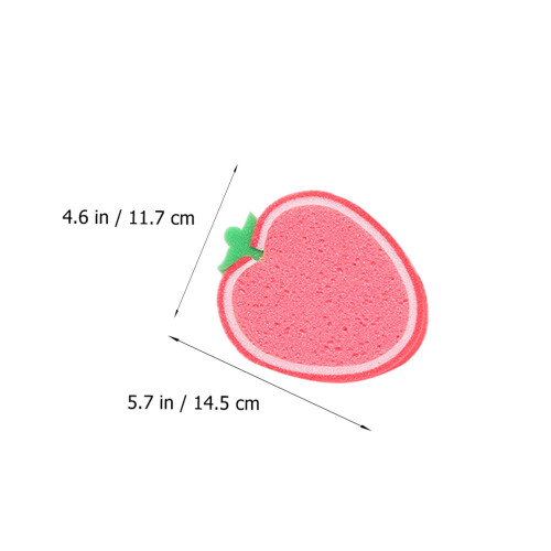 4Pièces Éponges Cuisine Antirayures Forme Fruit Multicolores 1