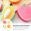 4Pièces Éponges Cuisine Antirayures Forme Fruit Multicolores 4