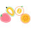 4Pièces Éponges Cuisine Antirayures Forme Fruit Multicolores 5