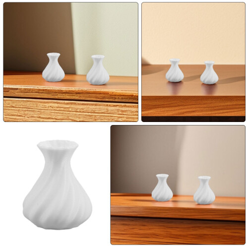 10Pièces Mini Blancs Design En Pla Pour Décor 2