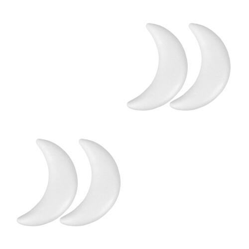 4Pièces Lunes En Mousse Polystyrène Blanches Pour DIY 1