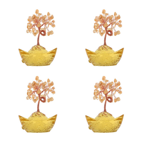 4Pièces Décor Arbre Cristal Améthyste Pour Bureau Maison 1