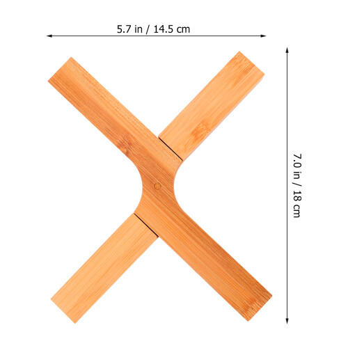 1Pièces Couvre-Plat Pliable Antidérapant En Bambou Couleur 1