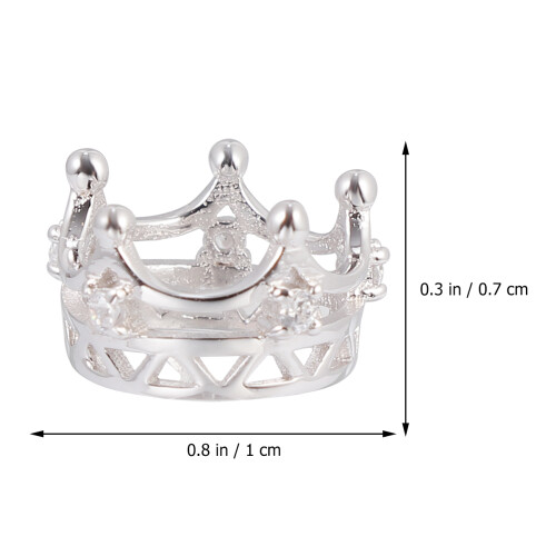 Pendentif Couronne Argentée Charme DIY Pour Collier Élégant 1