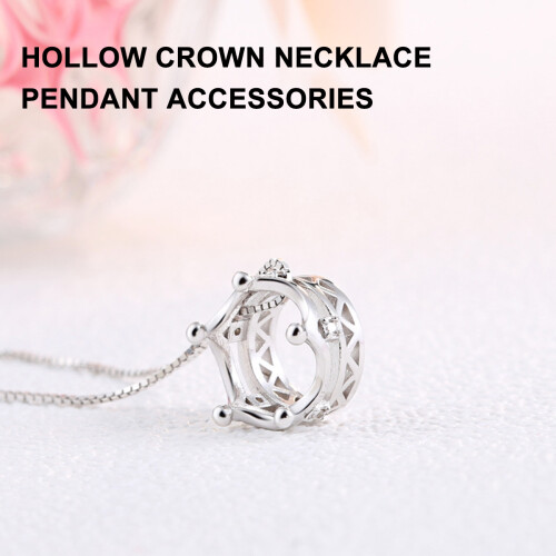 Pendentif Couronne Argentée Charme DIY Pour Collier Élégant 2