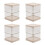 4Pièces Boîte Rotative Multi-Niveaux Beige Pour Et Cosmétiques 4