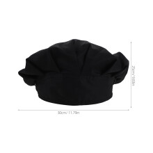1Chapeau De Travail Ajustable En Coton Noir Pour Infirmiers Unisexe
